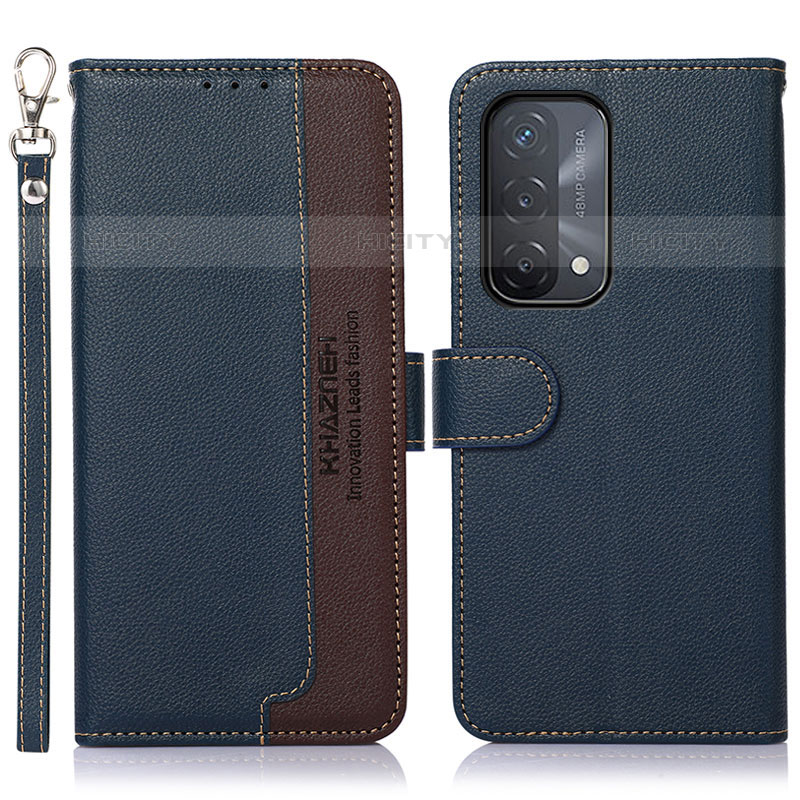 Custodia Portafoglio In Pelle Cover con Supporto A09D per OnePlus Nord N200 5G Blu