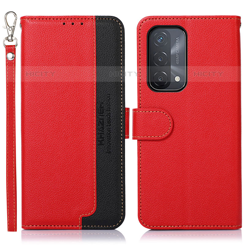 Custodia Portafoglio In Pelle Cover con Supporto A09D per OnePlus Nord N200 5G Rosso