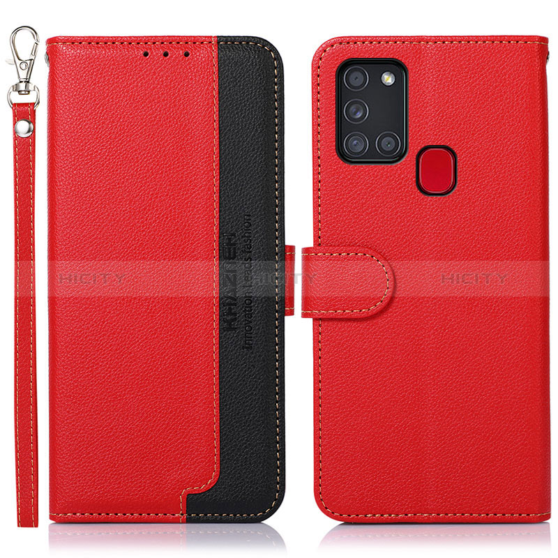 Custodia Portafoglio In Pelle Cover con Supporto A09D per Samsung Galaxy A21s