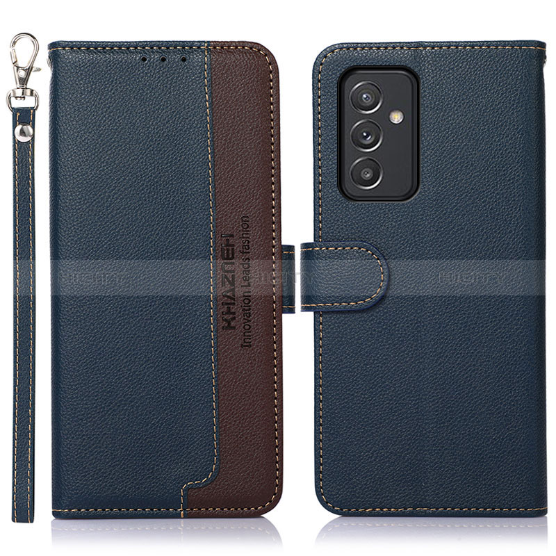 Custodia Portafoglio In Pelle Cover con Supporto A09D per Samsung Galaxy Quantum2 5G Blu
