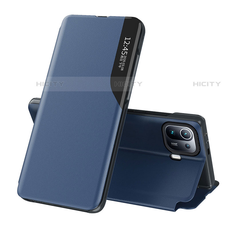 Custodia Portafoglio In Pelle Cover con Supporto A09D per Xiaomi Mi 11 Pro 5G Blu