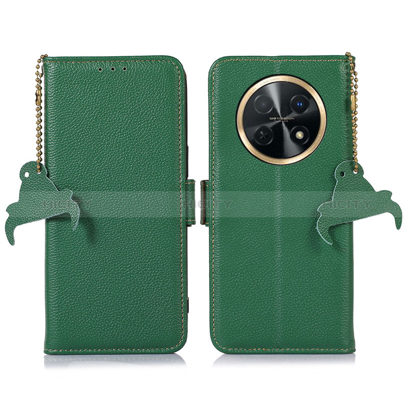 Custodia Portafoglio In Pelle Cover con Supporto A10D per Huawei Nova Y91 Verde