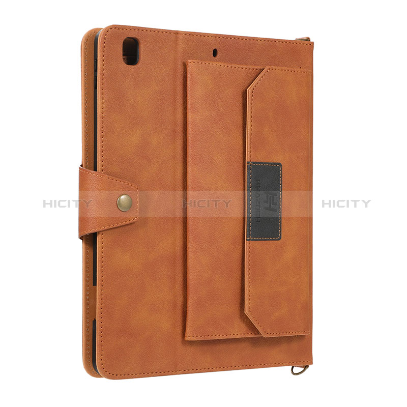 Custodia Portafoglio In Pelle Cover con Supporto AD1 per Apple iPad Air 2 Marrone