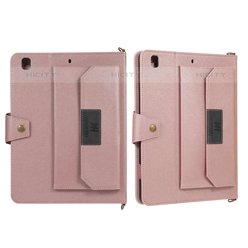 Custodia Portafoglio In Pelle Cover con Supporto AD1 per Apple iPad Air 3 Oro Rosa