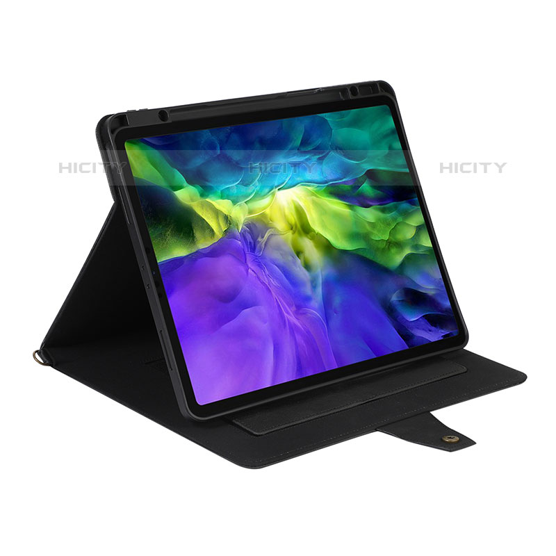 Custodia Portafoglio In Pelle Cover con Supporto AD1 per Apple iPad Pro 12.9 (2020)