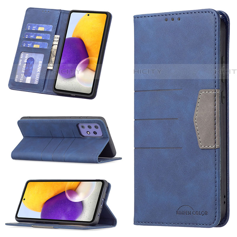 Custodia Portafoglio In Pelle Cover con Supporto B01F per Samsung Galaxy A72 4G