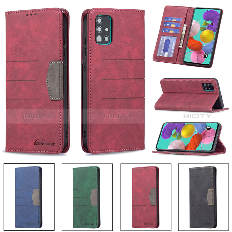 Custodia Portafoglio In Pelle Cover con Supporto B01F per Samsung Galaxy M40S