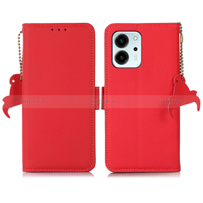Custodia Portafoglio In Pelle Cover con Supporto B01H per Huawei Honor 80 SE 5G Rosso