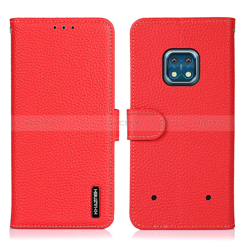Custodia Portafoglio In Pelle Cover con Supporto B01H per Nokia XR20 Rosso