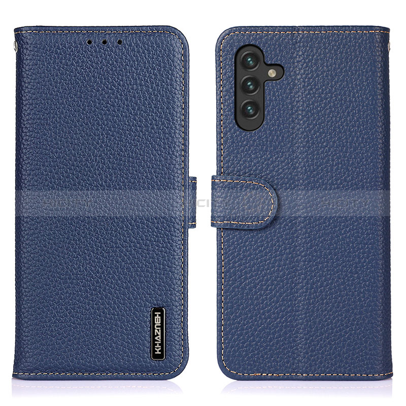 Custodia Portafoglio In Pelle Cover con Supporto B01H per Samsung Galaxy A04s Blu