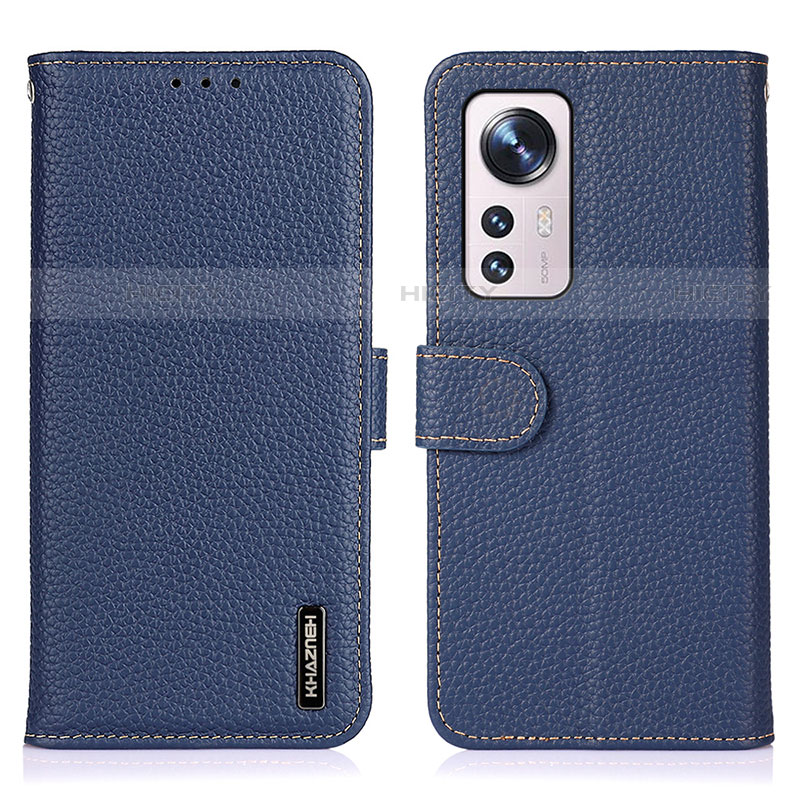 Custodia Portafoglio In Pelle Cover con Supporto B01H per Xiaomi Mi 12 Lite 5G Blu