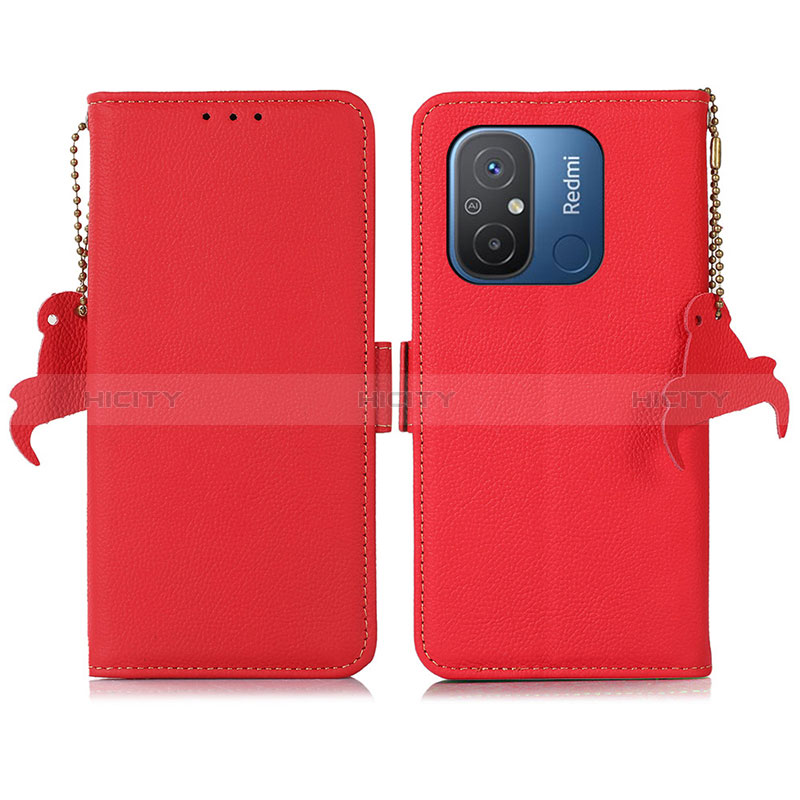 Custodia Portafoglio In Pelle Cover con Supporto B01H per Xiaomi Redmi 11A 4G Rosso