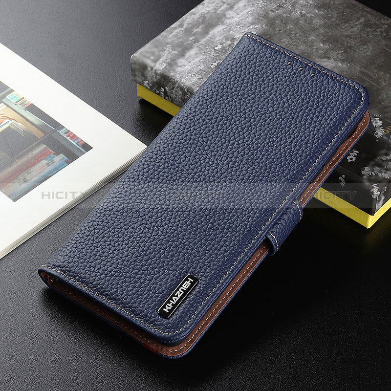 Custodia Portafoglio In Pelle Cover con Supporto B01H per Xiaomi Redmi 9A Blu