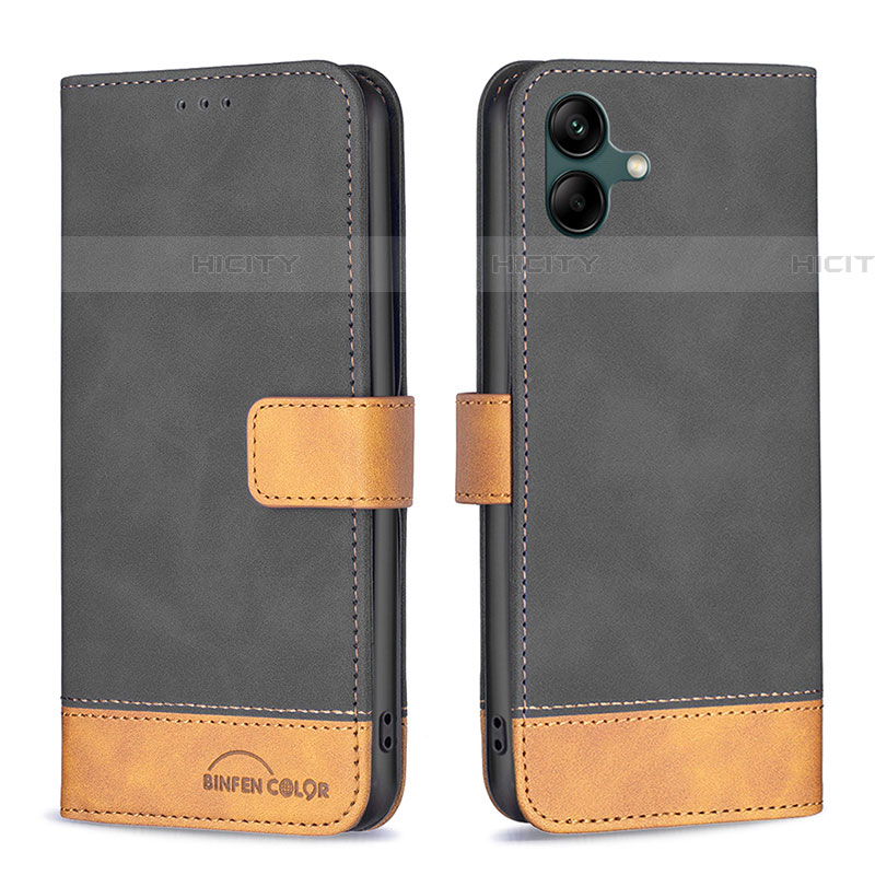 Custodia Portafoglio In Pelle Cover con Supporto B02F per Samsung Galaxy A04E Nero