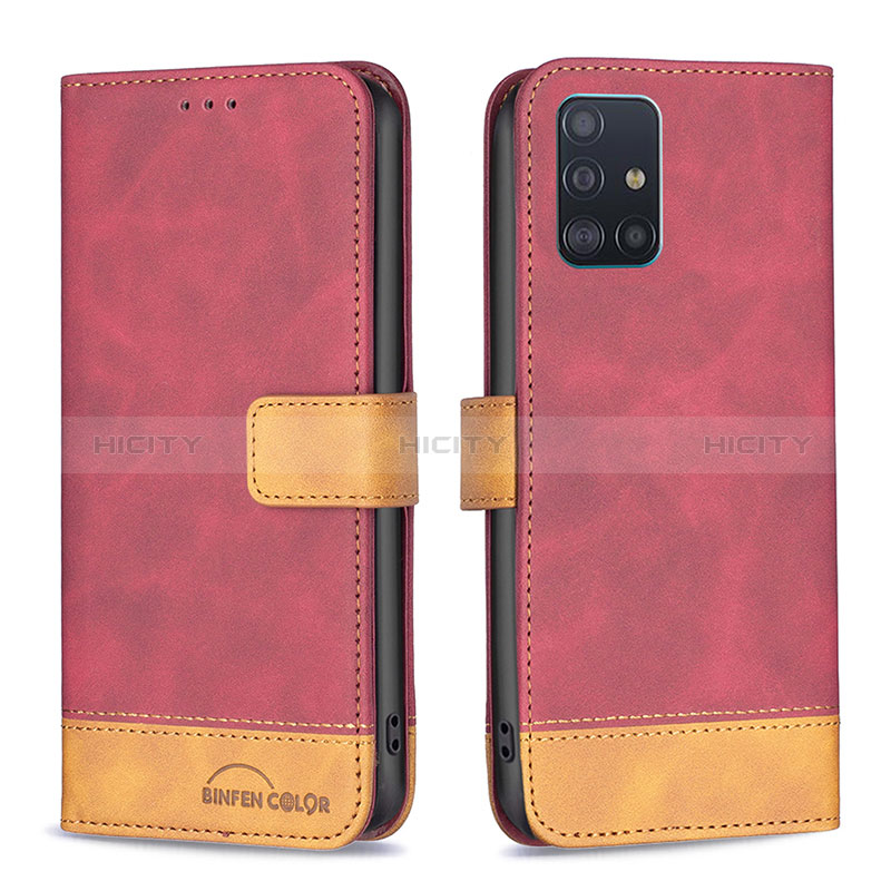 Custodia Portafoglio In Pelle Cover con Supporto B02F per Samsung Galaxy A51 4G