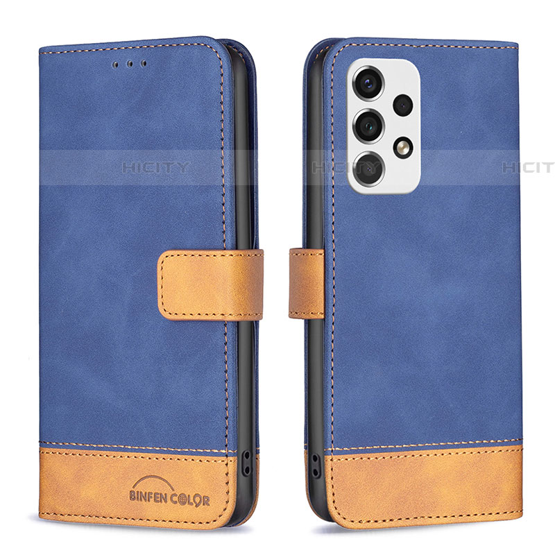 Custodia Portafoglio In Pelle Cover con Supporto B02F per Samsung Galaxy A53 5G Blu