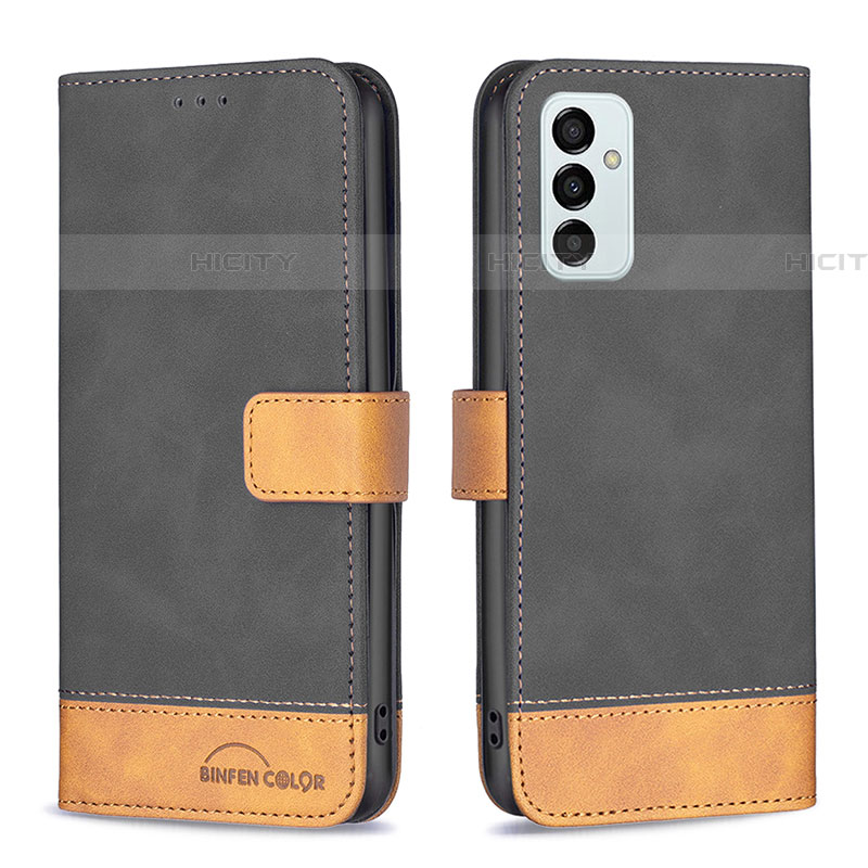 Custodia Portafoglio In Pelle Cover con Supporto B02F per Samsung Galaxy F23 5G Nero