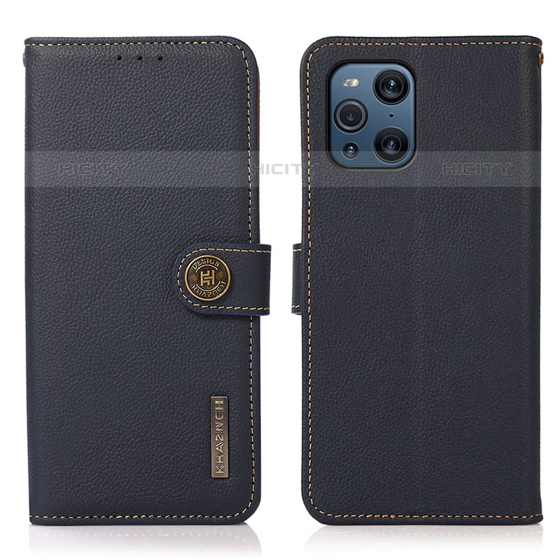 Custodia Portafoglio In Pelle Cover con Supporto B02H per Oppo Find X3 Pro 5G