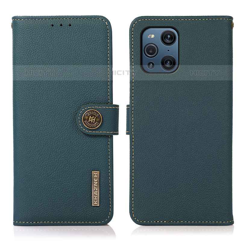 Custodia Portafoglio In Pelle Cover con Supporto B02H per Oppo Find X3 Pro 5G