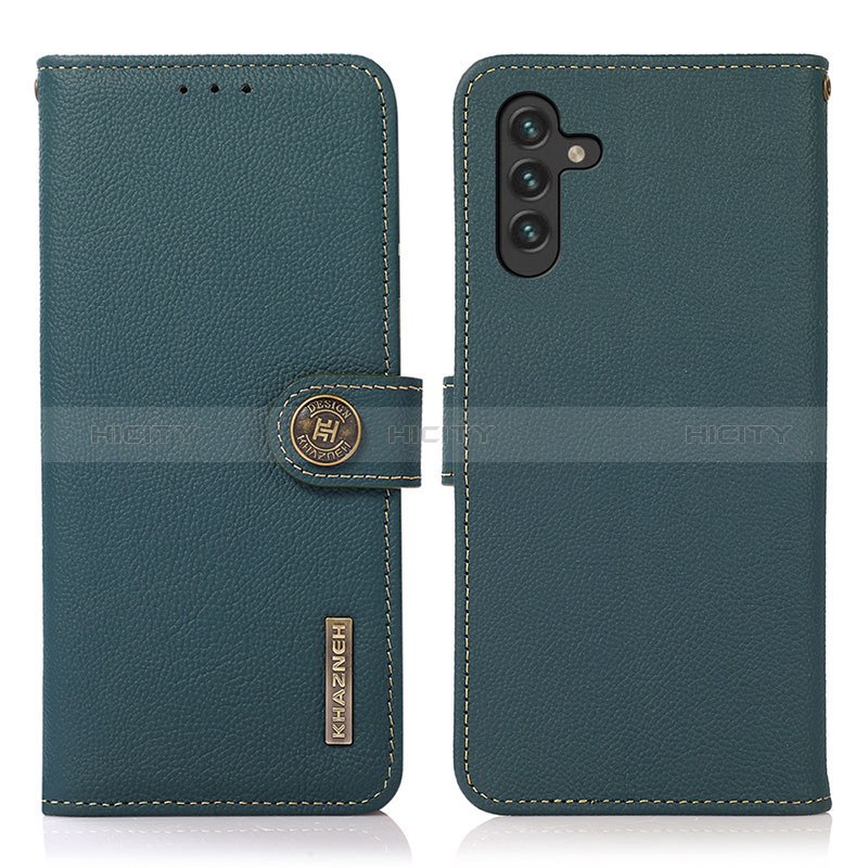 Custodia Portafoglio In Pelle Cover con Supporto B02H per Samsung Galaxy A04s Verde