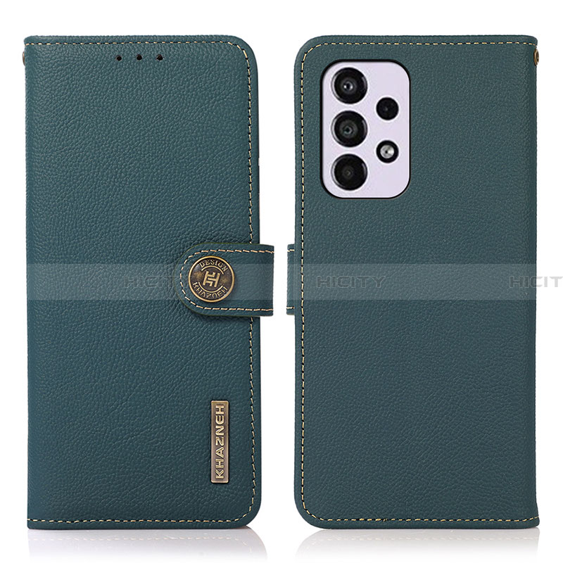 Custodia Portafoglio In Pelle Cover con Supporto B02H per Samsung Galaxy A33 5G Verde