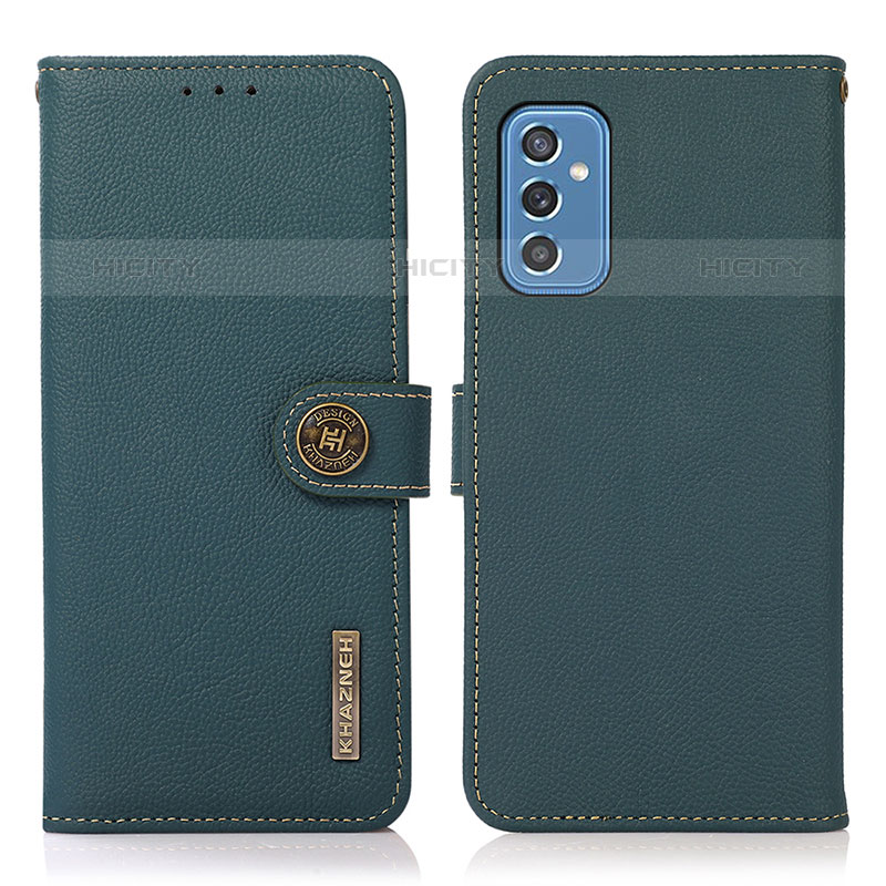 Custodia Portafoglio In Pelle Cover con Supporto B02H per Samsung Galaxy M52 5G Verde