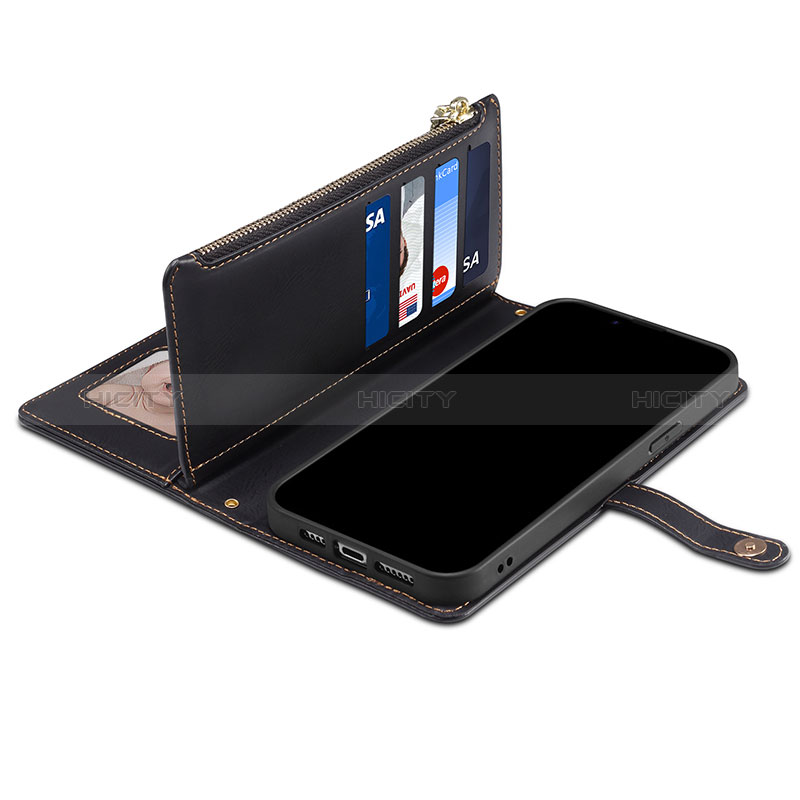 Custodia Portafoglio In Pelle Cover con Supporto B02S per Samsung Galaxy Note 20 5G