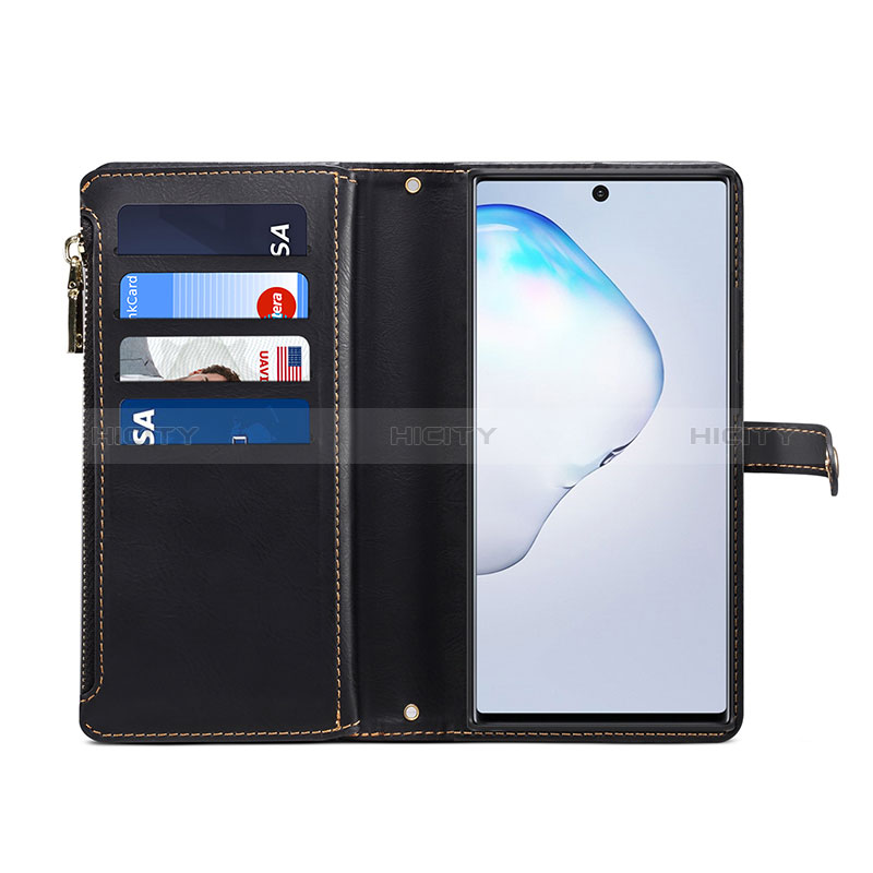 Custodia Portafoglio In Pelle Cover con Supporto B02S per Samsung Galaxy Note 20 5G