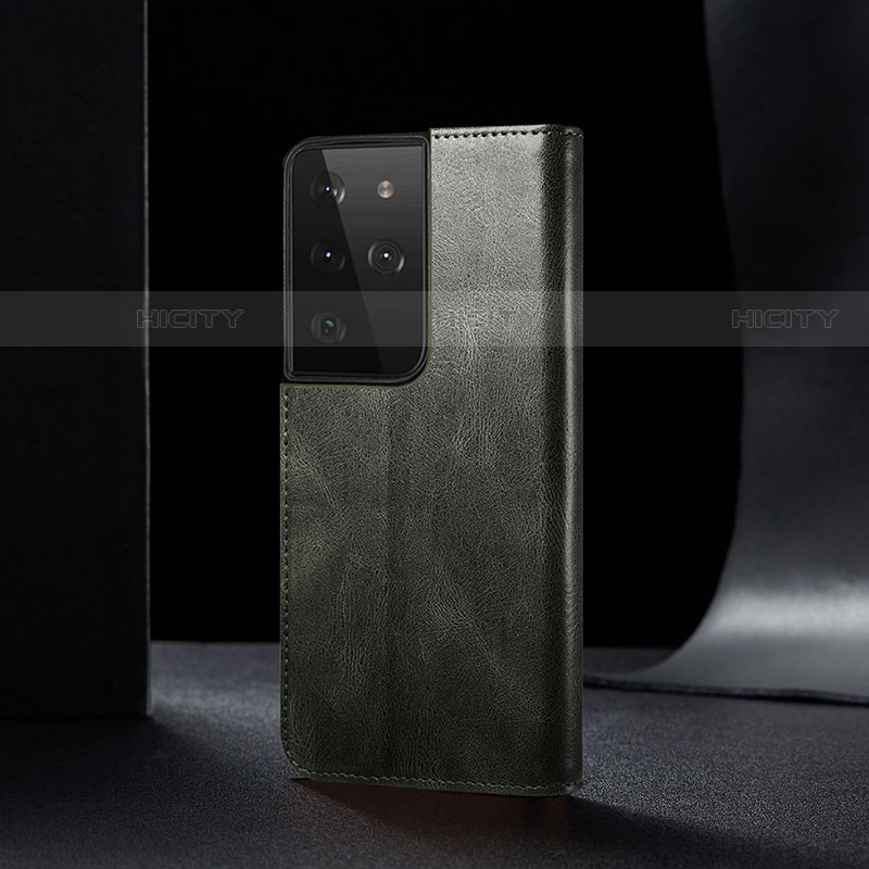 Custodia Portafoglio In Pelle Cover con Supporto B02S per Samsung Galaxy S21 Ultra 5G