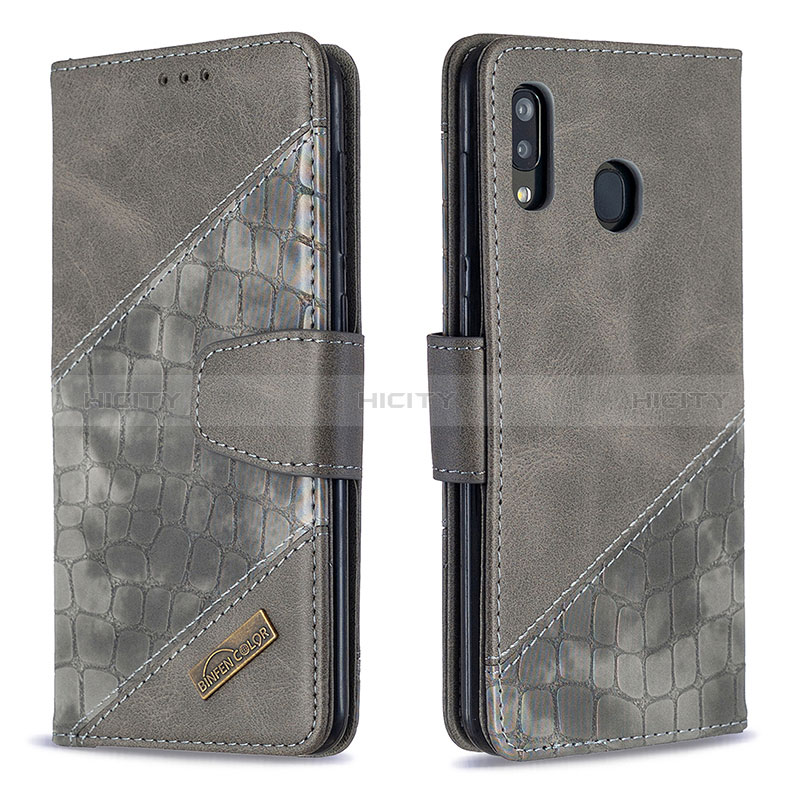 Custodia Portafoglio In Pelle Cover con Supporto B03F per Samsung Galaxy A30