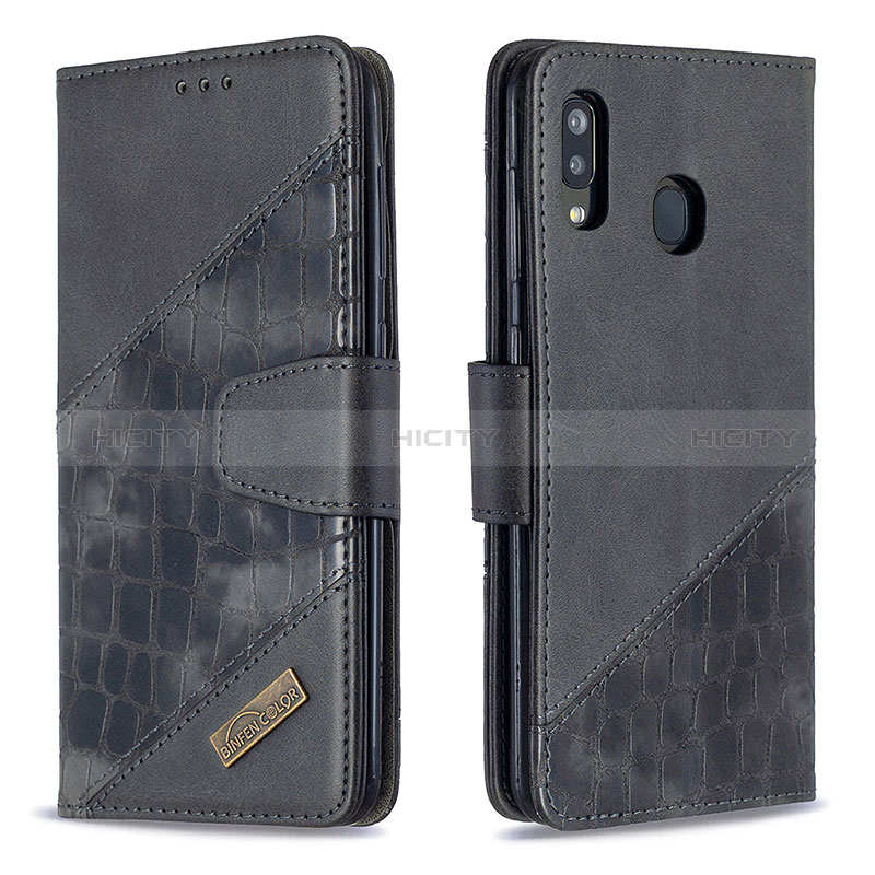 Custodia Portafoglio In Pelle Cover con Supporto B03F per Samsung Galaxy A30