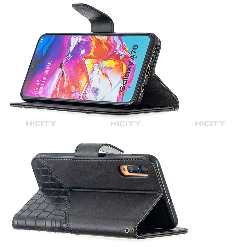 Custodia Portafoglio In Pelle Cover con Supporto B03F per Samsung Galaxy A70