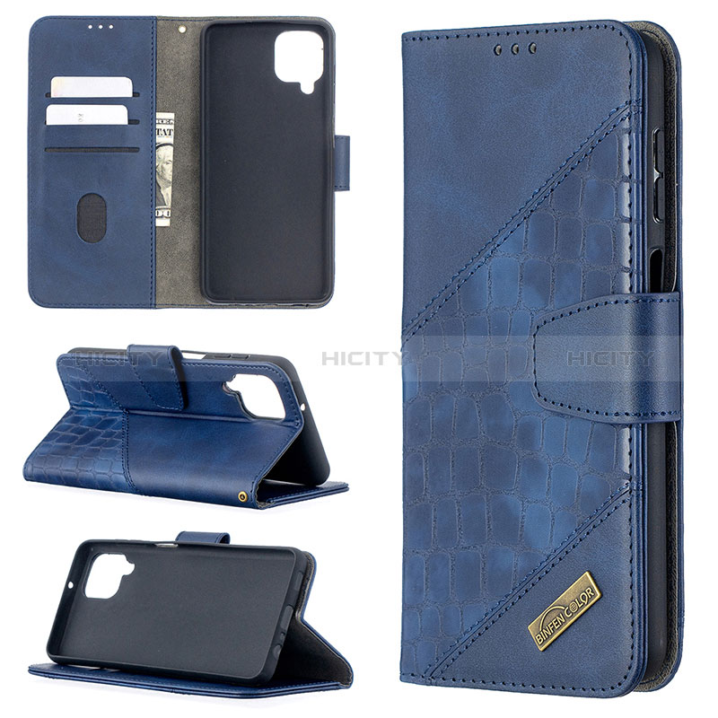 Custodia Portafoglio In Pelle Cover con Supporto B03F per Samsung Galaxy M12