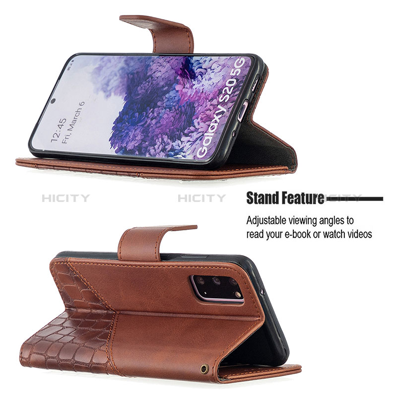 Custodia Portafoglio In Pelle Cover con Supporto B03F per Samsung Galaxy S20 5G