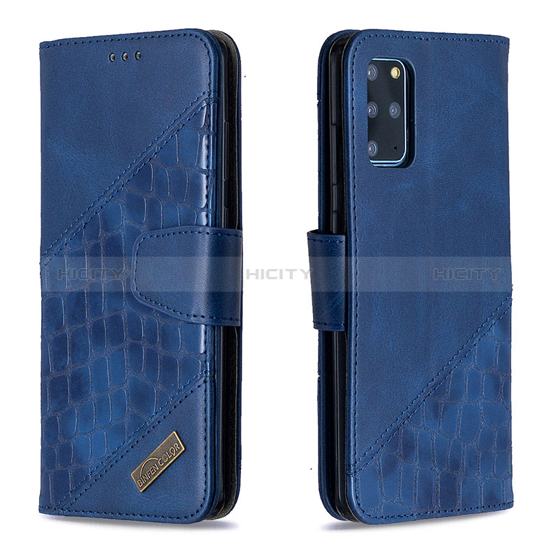 Custodia Portafoglio In Pelle Cover con Supporto B03F per Samsung Galaxy S20 Plus 5G Blu