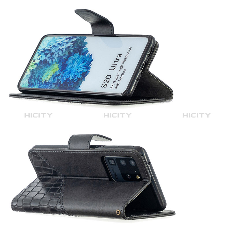 Custodia Portafoglio In Pelle Cover con Supporto B03F per Samsung Galaxy S20 Ultra