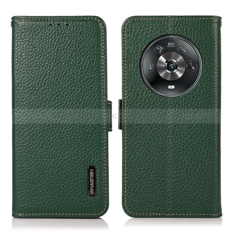 Custodia Portafoglio In Pelle Cover con Supporto B03H per Huawei Honor Magic4 5G Verde
