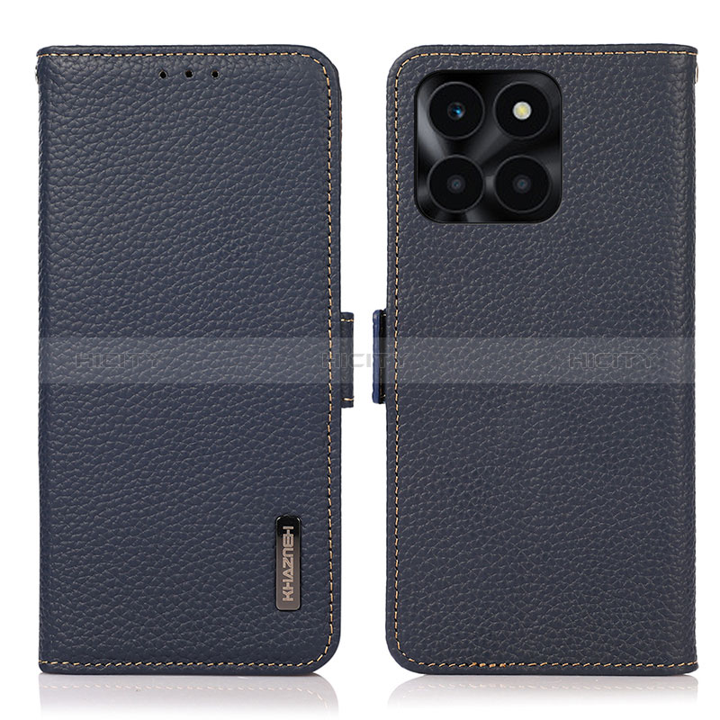 Custodia Portafoglio In Pelle Cover con Supporto B03H per Huawei Honor X6a Blu