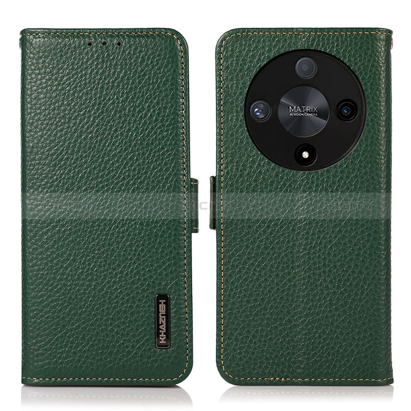 Custodia Portafoglio In Pelle Cover con Supporto B03H per Huawei Honor X9b 5G Verde
