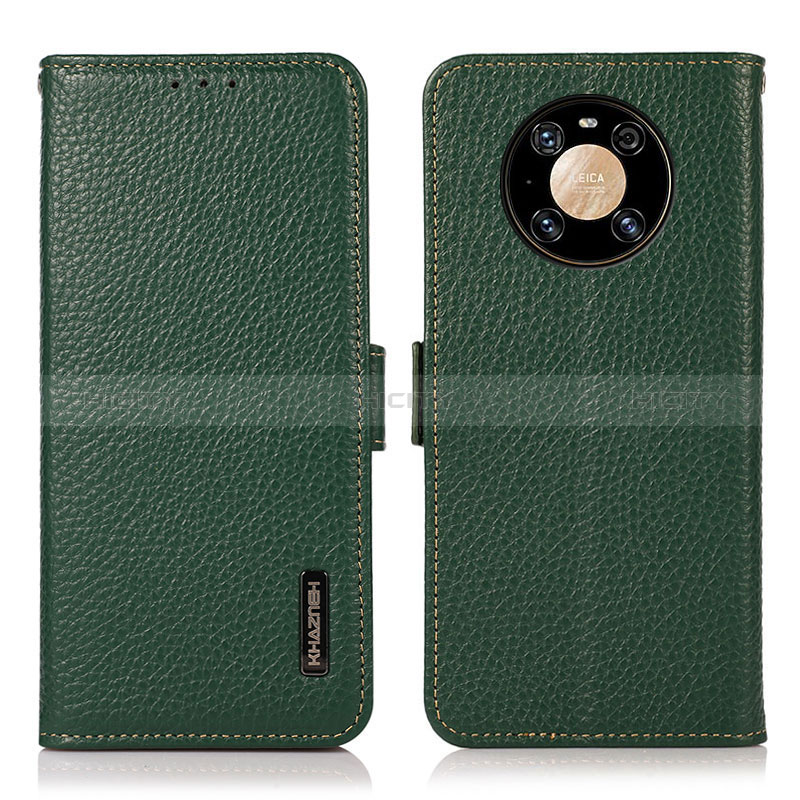 Custodia Portafoglio In Pelle Cover con Supporto B03H per Huawei Mate 40 Pro Verde