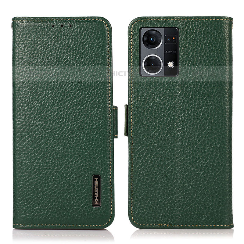 Custodia Portafoglio In Pelle Cover con Supporto B03H per Oppo F21s Pro 4G Verde