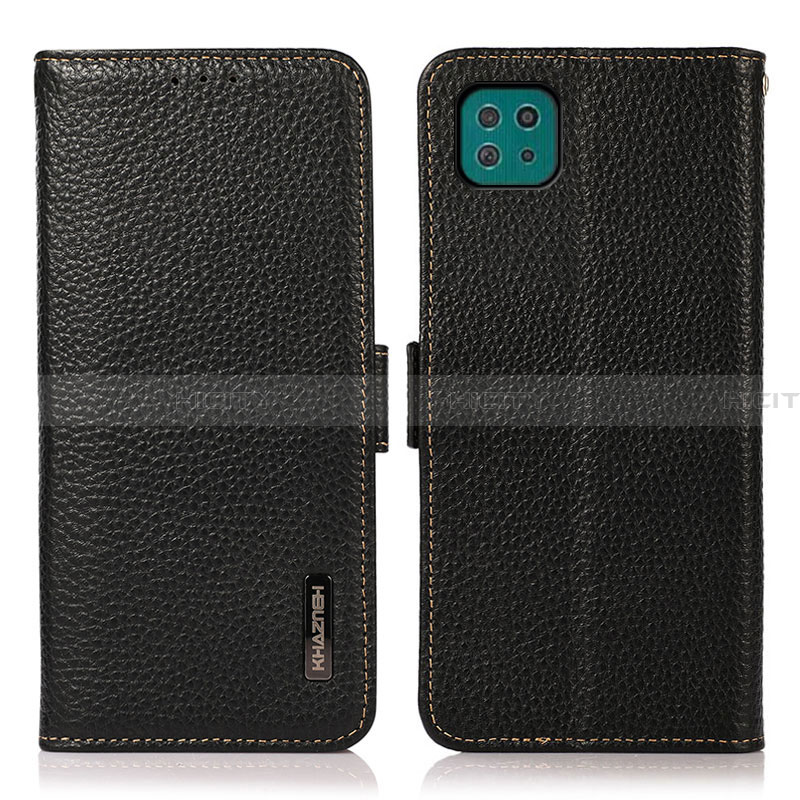 Custodia Portafoglio In Pelle Cover con Supporto B03H per Samsung Galaxy A22 5G Nero
