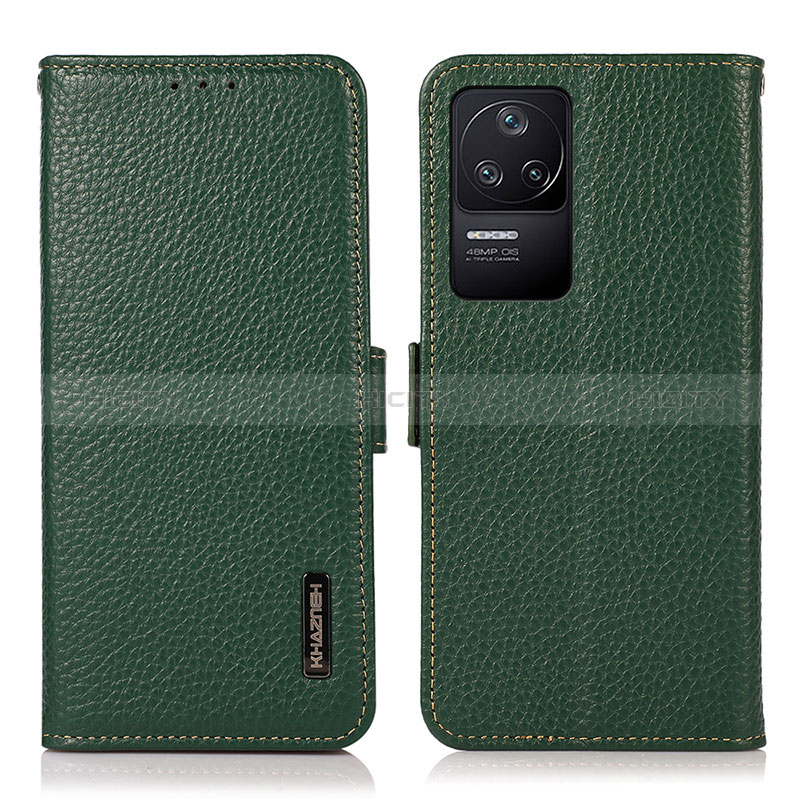 Custodia Portafoglio In Pelle Cover con Supporto B03H per Xiaomi Poco F4 5G Verde