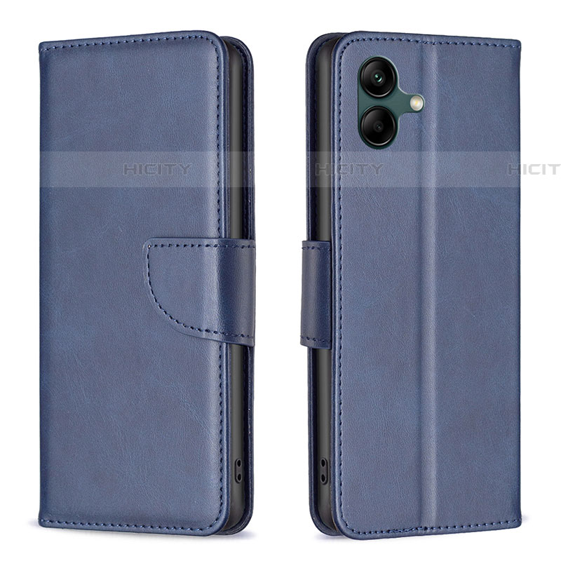 Custodia Portafoglio In Pelle Cover con Supporto B04F per Samsung Galaxy A04E Blu
