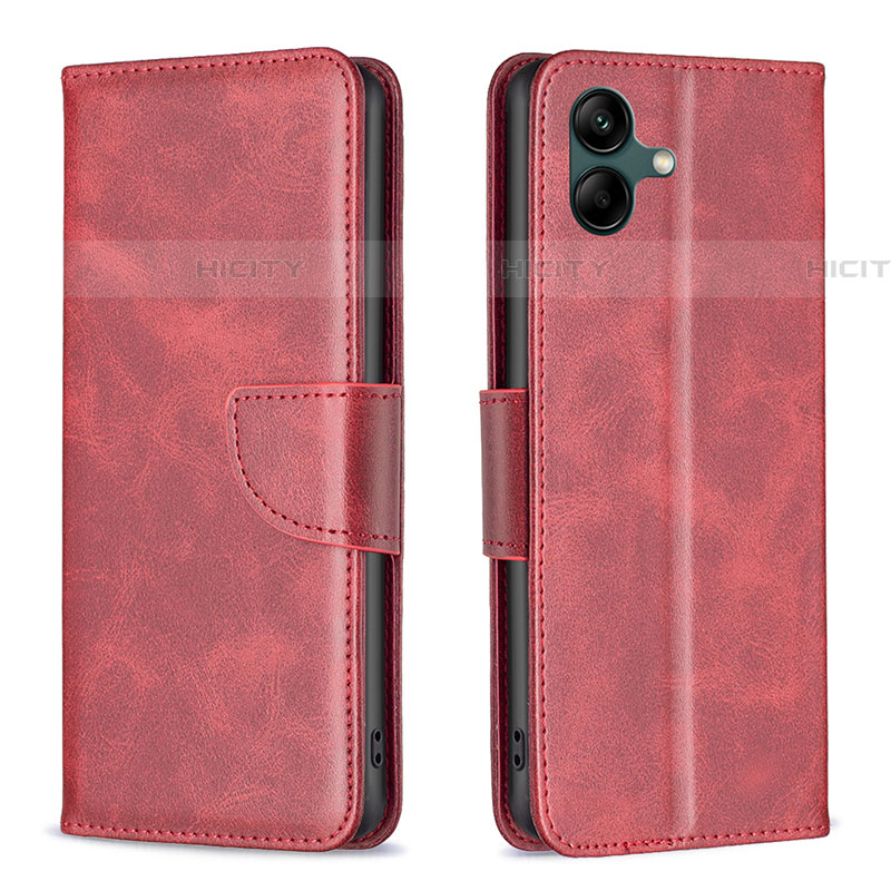 Custodia Portafoglio In Pelle Cover con Supporto B04F per Samsung Galaxy A04E Rosso