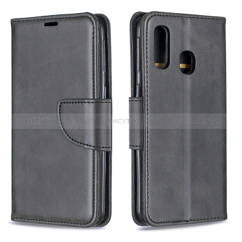Custodia Portafoglio In Pelle Cover con Supporto B04F per Samsung Galaxy A40 Nero