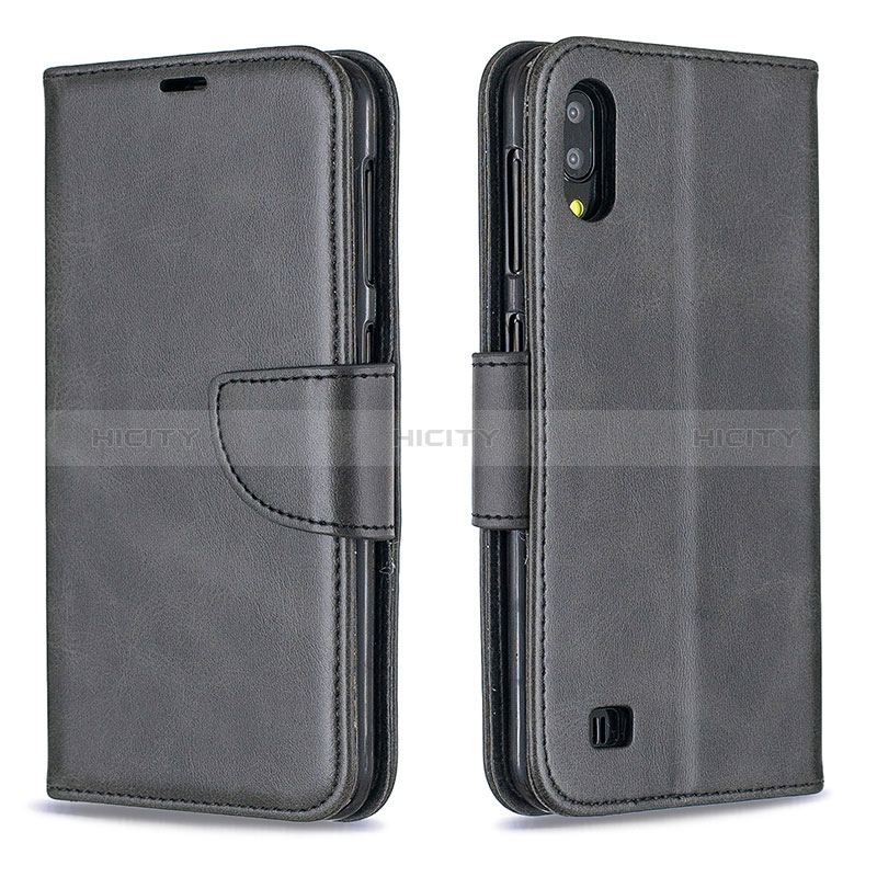 Custodia Portafoglio In Pelle Cover con Supporto B04F per Samsung Galaxy M10 Nero