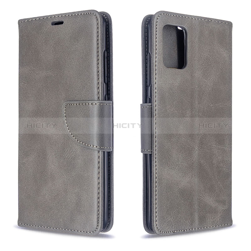 Custodia Portafoglio In Pelle Cover con Supporto B04F per Samsung Galaxy M40S Grigio