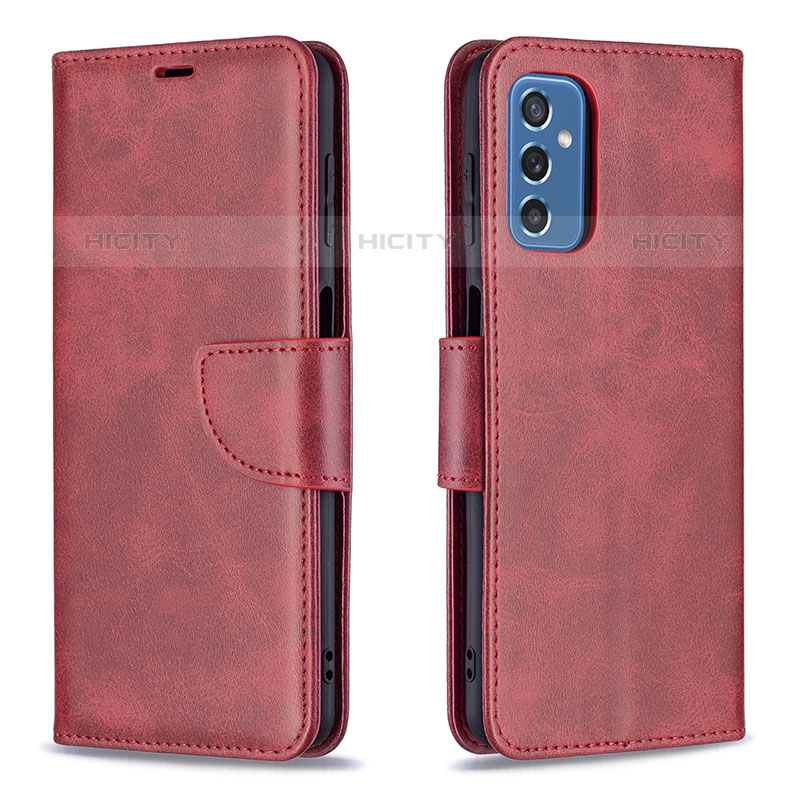 Custodia Portafoglio In Pelle Cover con Supporto B04F per Samsung Galaxy M52 5G Rosso