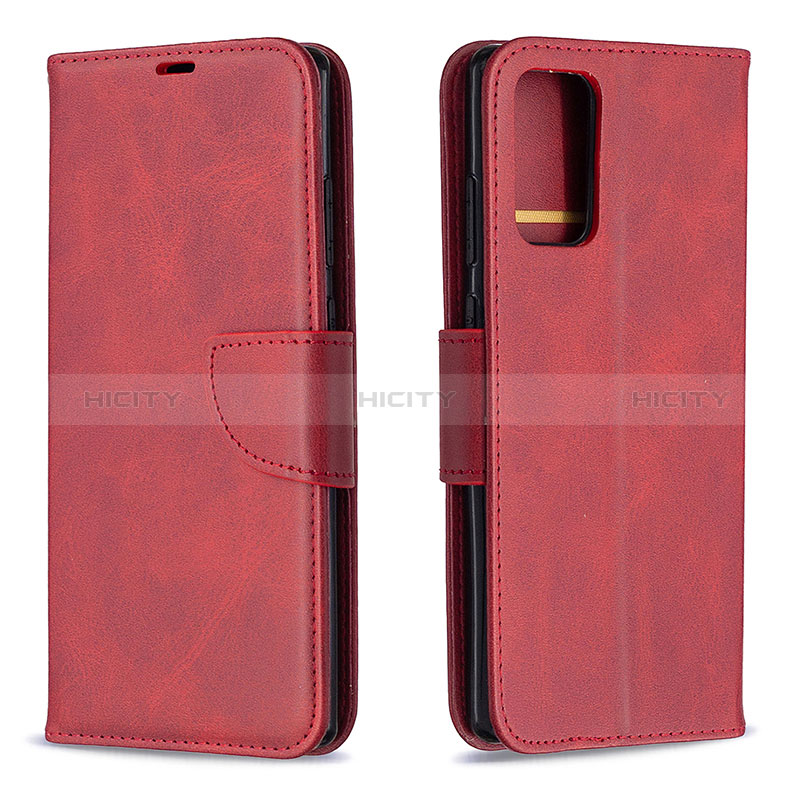 Custodia Portafoglio In Pelle Cover con Supporto B04F per Samsung Galaxy Note 20 5G Rosso